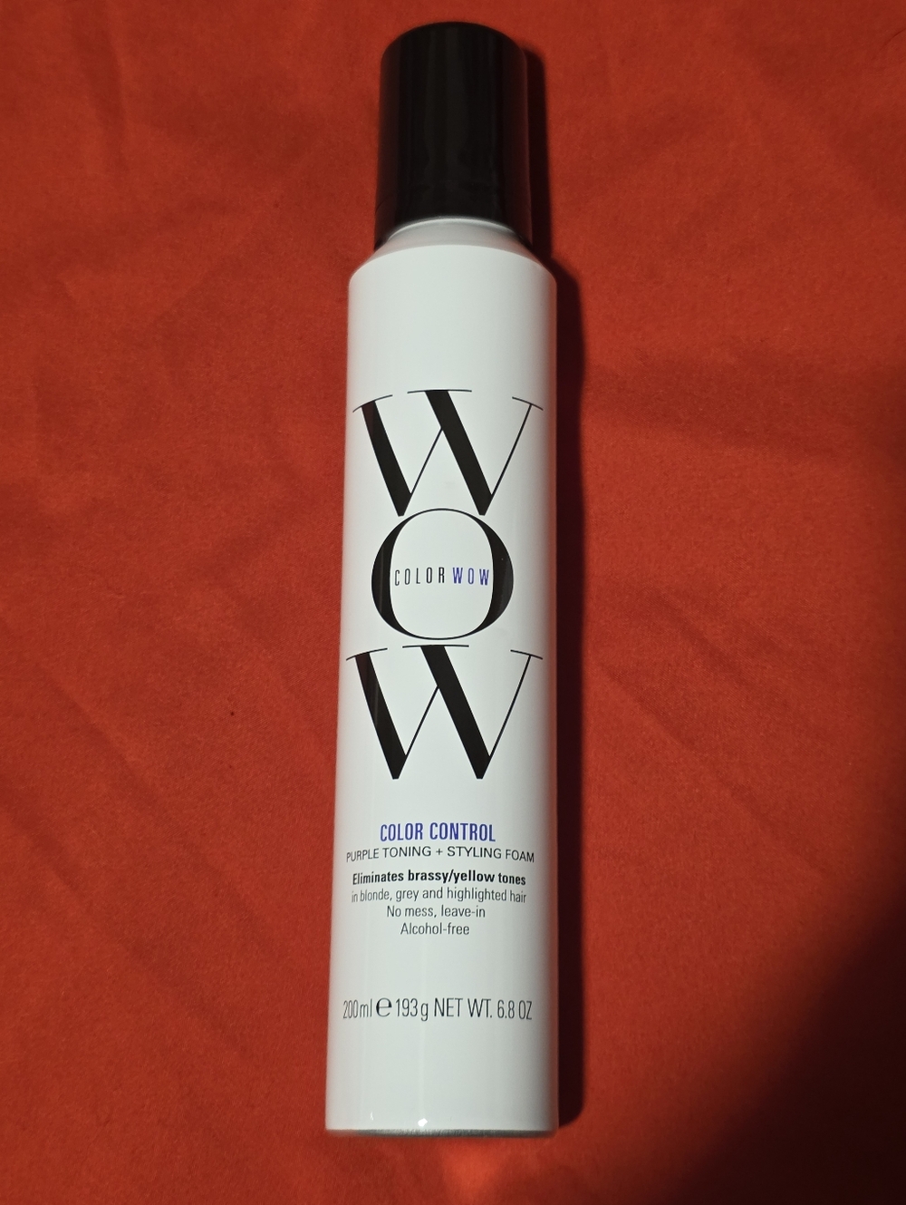 COLOR WOW Color Control Purple Toning + Styling Foam - White Bottle